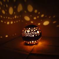 Keramikkugel Teelicht Lichtkugel Lampe Wohnaccessoires Gartendekoration Bild 8