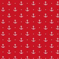Baumwolljersey Stoff "weisse Anker u. Punkte" auf rot Maritim Motive Dots Meterware nähen Kleider Geschenke Bild 1