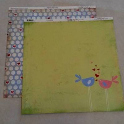 Scrapbookingpapier - Flirty Birds