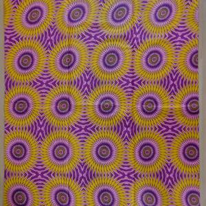 Wachsbatik-Stoff - 50cm -  Sonne gelb rosa violett - afrikanischer Baumwollstoff Bild 2