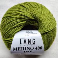 25g Lang Yarns Merino 400 Lace, Fb. 44, grün, Lacegarn, Nadelstärke 2,5-3,5, Lauflänge 200m Bild 1