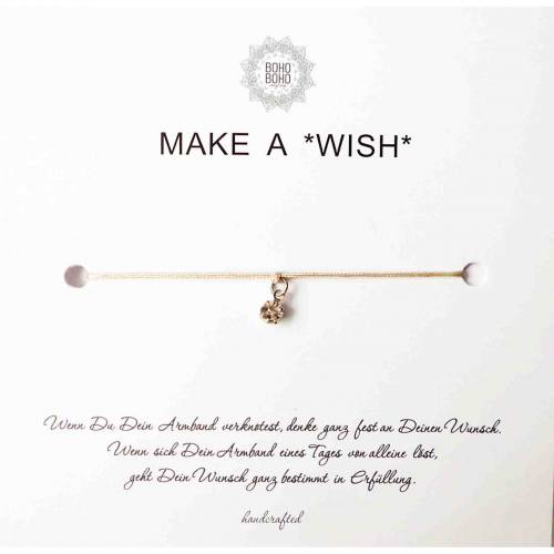 Make A *Wish* - Wunscharmband / Glücksarmband * little diamant 2 * Boho Wedding Schmuck
