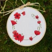 Stickdateien Set Mohnblumenkranz Bild 5