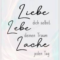 LIEBE, LEBE, LACHE... Lebensfreude Wanddeko Handlettering Print Poster Bild mit Spruch Zitat online kaufen Bild 3