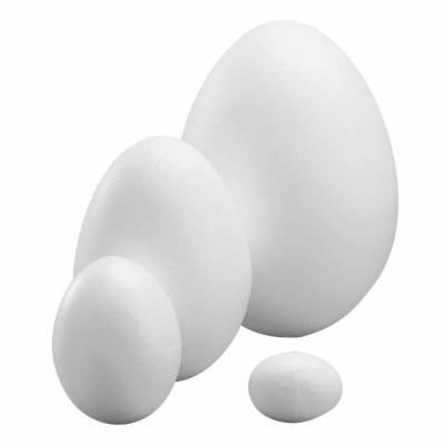 Styropor-Eier, in verschiedenen Größen