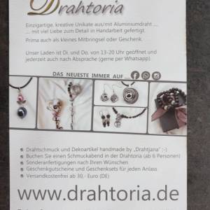 DRAHTORIA Set Engelsflügel-Kette mit Perlen dazu 1 Paar Ohrhängern Flügel pink lila beere oder in Wunschfarbe Bild 7