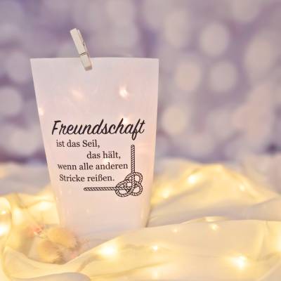 Lichtertüte mit Spruch / Mitbringsel / Wohn Accessoires Dekoration / Geschenkidee unter 10€