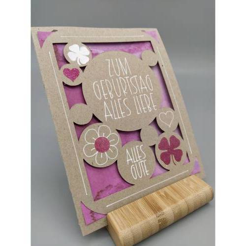 Set aus Kreiskarte und Plottdatei mit Pflanzen und Blumen