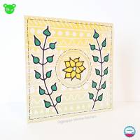 Set aus Kreiskarte und Plottdatei mit Pflanzen und Blumen Bild 8