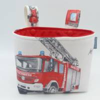 Lenkertasche Feuerwehr, Feuerwehrauto, für Laufrad, Dreirad, Kinderfahrrad, Unikat hessmade Bild 1