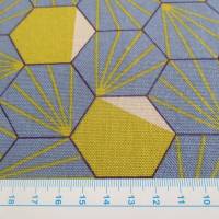 Tillisy Deko Druck Canvas Baumwolle Hexagon rauchblau (1m /12,00€) Bild 4