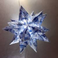 Origami Bastelset Bascetta 10 Sterne transparent Ranken 5,0 cm x 5,0 cm Bild 1