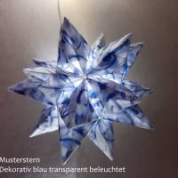 Origami Bastelset Bascetta 10 Sterne transparent Ranken 5,0 cm x 5,0 cm Bild 2