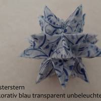 Origami Bastelset Bascetta 10 Sterne transparent Ranken 5,0 cm x 5,0 cm Bild 3