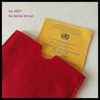 Impfpasshülle für den ALTEN Impfausweis in rot "Klee" von he-ART by helen hesse Bild 3