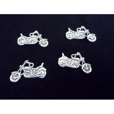 Schmuckanhänger Motorrad Bike silberfarben  30x15 mm
