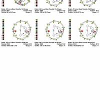 Digitale Stickdatei Janeas World Love Animal Doodle Set für den 10x10 - 20x30 cm (4x4 - 8x12") Stickrahmen Bild 2