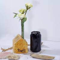 Vase aus Holz, Reagenzglas, DIY, Haus, Altholz, Tischdeko, Wohndeko, Blumenvase, Vase in Hausoptik Bild 8