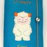 personalisierte U-Heft Hülle "Yeti" aus Filz, Bild 1