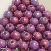 Brillenkette  / Maskenkette / Kette mit zauberhaften violetten Perlen und schwarzen böhmischen Rocailles Perlen Bild 10