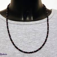 Brillenkette  / Maskenkette / Kette mit zauberhaften violetten Perlen und schwarzen böhmischen Rocailles Perlen Bild 8