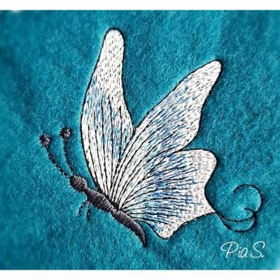 *  wunderschöner Schmetterling  *  Frühlingsdeko in Doodle Version - in vier Größen