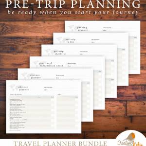 Reiseplaner zum Ausdrucken | Mit Weltkarte | Routenplaner | Budgetplaner | Packlisten | Reisetagebuch | Notizseiten uvm. Bild 6