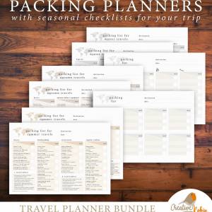 Reiseplaner zum Ausdrucken | Mit Weltkarte | Routenplaner | Budgetplaner | Packlisten | Reisetagebuch | Notizseiten uvm. Bild 8