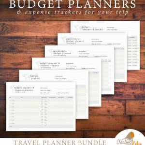 Reiseplaner zum Ausdrucken | Mit Weltkarte | Routenplaner | Budgetplaner | Packlisten | Reisetagebuch | Notizseiten uvm. Bild 9