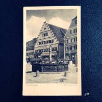 vintage, Postkarte, Ansichtskarte, Feuchtwangen, Röhrenbrunnen, ca. 40/50er Jahre, Bild 1