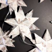 Origami Bastelset Bascetta 10 Sterne transparent Schneeflocken 5,0 cm x 5,0 cm Bild 6