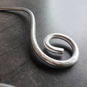 DRAHTORIA Necklace Kette Halsspange Aludraht Armreif silber Aluminium Draht Bild 2