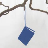 Dekoration Mini-Notizbuch, königsblau, Minibuch, handgefertigt Bild 2