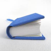 Dekoration Mini-Notizbuch, königsblau, Minibuch, handgefertigt Bild 4