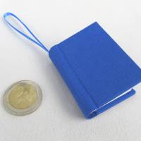 Dekoration Mini-Notizbuch, königsblau, Minibuch, handgefertigt Bild 6