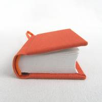 Dekoration Mini-Notizbuch, rotbraun terrakotta, Minibuch, handgefertigt Bild 3
