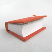 Dekoration Mini-Notizbuch, rotbraun terrakotta, Minibuch, handgefertigt Bild 4