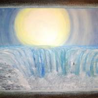 Wilde Wasser – majestätisch und atemberaubend - Original Ölmalerei, gerahmt Bild 1