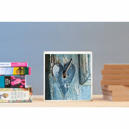Herz, Liebe, Foto auf Holz 22x22 cm, handmade