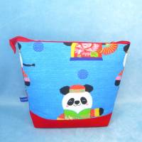 Kulturbeutel für Kinder mit Panda Geishas | Waschtasche für Kinder | Windeltasche für unterwegs Bild 3