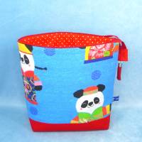 Kulturbeutel für Kinder mit Panda Geishas | Waschtasche für Kinder | Windeltasche für unterwegs Bild 4