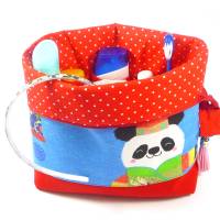 Kulturbeutel für Kinder mit Panda Geishas | Waschtasche für Kinder | Windeltasche für unterwegs Bild 6
