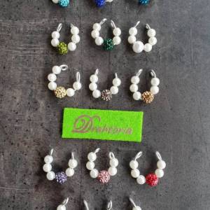DRAHTORIA 1x Ear Caff edle Ohrklemme Ohrklammer mit Strass - Perlen verschiedenen Farben zur Auswahl Ohrring Creole Ohrm Bild 7