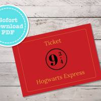 Harry Potter Einladung Mit Umschlag Sofort Download