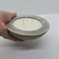 Beton Kerze Windlicht concrete bowl Soja Wachs Bild 3