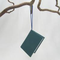 Dekoration Minibuch, petrol blau, Mini-Notizbuch, handgefertigt Bild 2