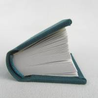 Dekoration Minibuch, petrol blau, Mini-Notizbuch, handgefertigt Bild 3