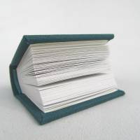 Dekoration Minibuch, petrol blau, Mini-Notizbuch, handgefertigt Bild 4