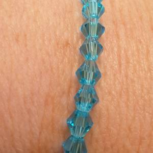 DRAHTORIA Kristall Glas Perlen Spacer bead facettiert türkis 5 mm TOP für Armband und Kette ( 1 Strang = 50 Stück ) Bild 4