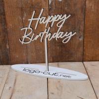 Holz Cake Topper Happy Birthday V4 Bild 3